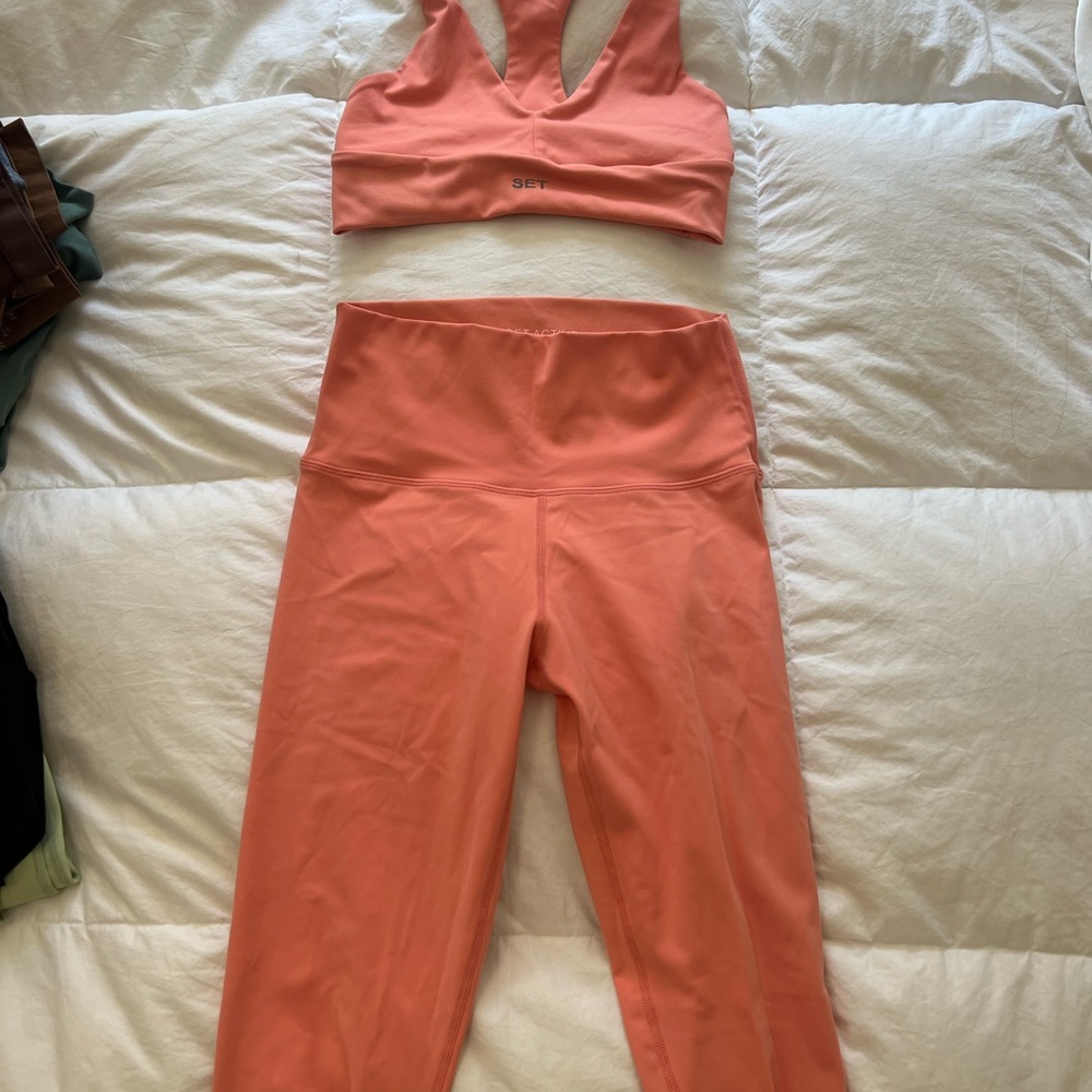 SET Active Pink High-Waisted Leggings & Sports Bra